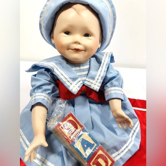 Vintage 1988 Yolanda Bello Picture Perfect Babies ~ AMANDA Porcelain Doll Signed - Picture 7 of 7